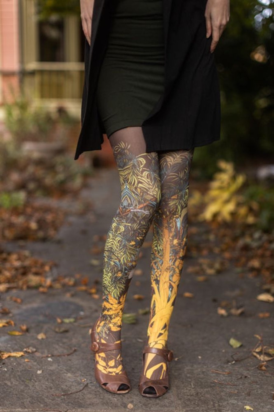 Tights & Leggings Marie Antoilette Sheer To Waist Tights | L'Ile Au Tresor Printed Tights