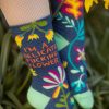 Socks BlueQ Crew Socks | Delicate Flower Crew