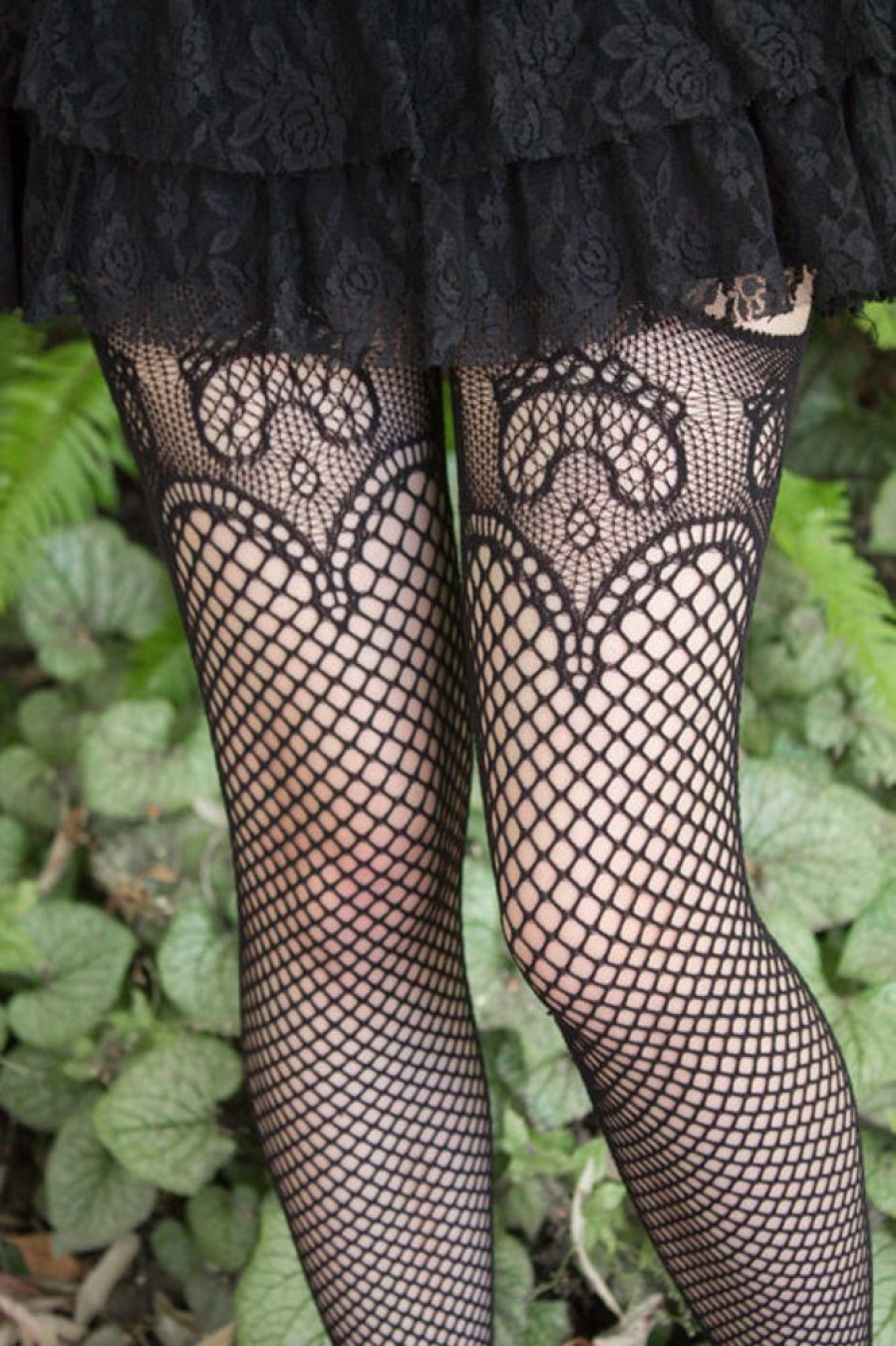 Plus Size Leg Avenue Plus Size Stockings | Duchess Lace Top Stockings With Attached Garter Belt