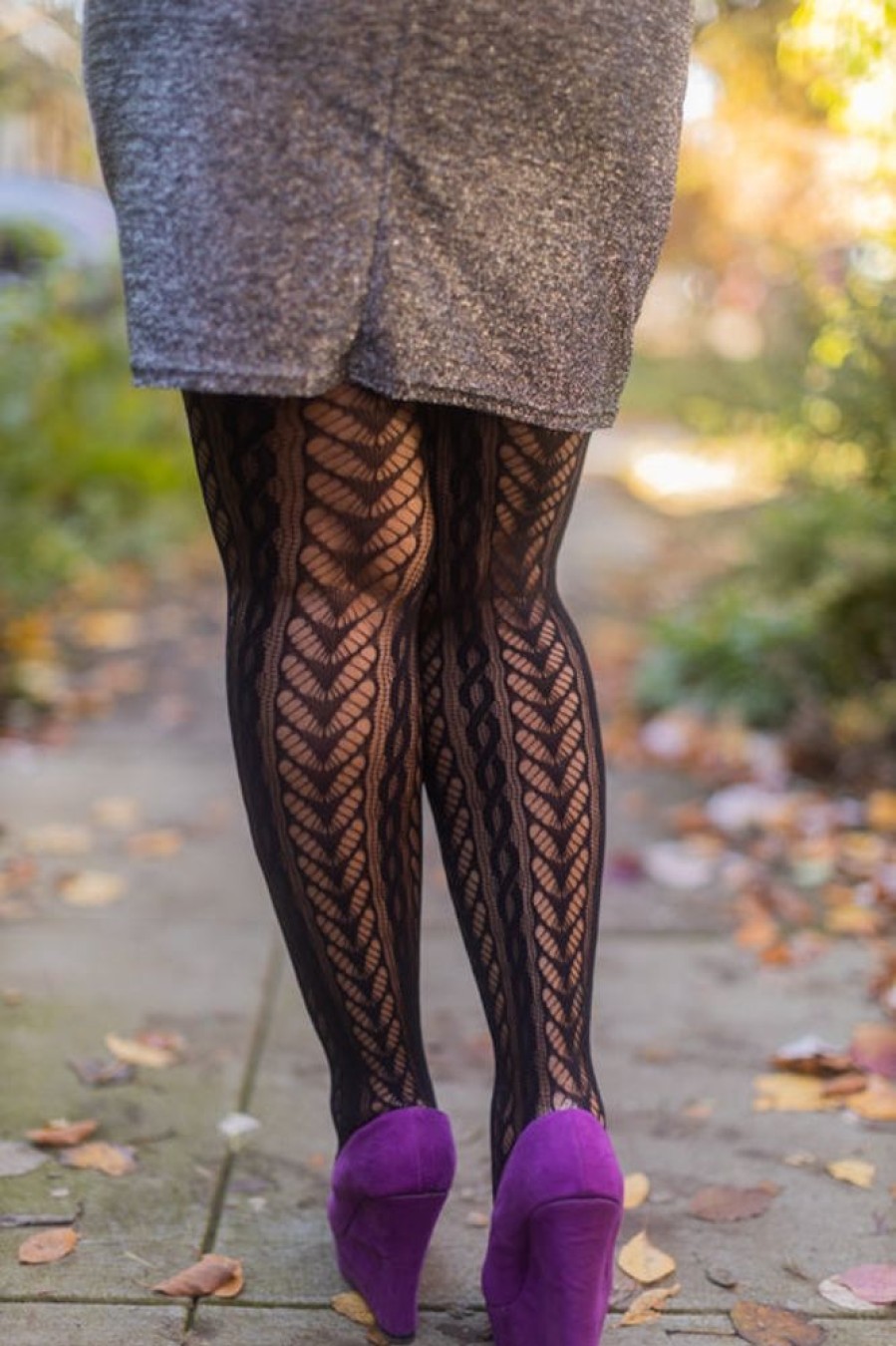 Tights & Leggings Killer Legs Sheer To Waist Tights | Plus Size Braided Swirls Net Tights