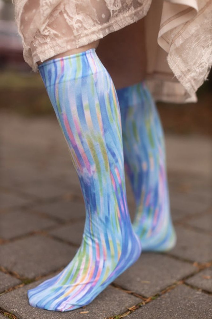 Plus Size Foot Traffic Plus Size Knee Highs | Crossroads Printed Trouser Socks