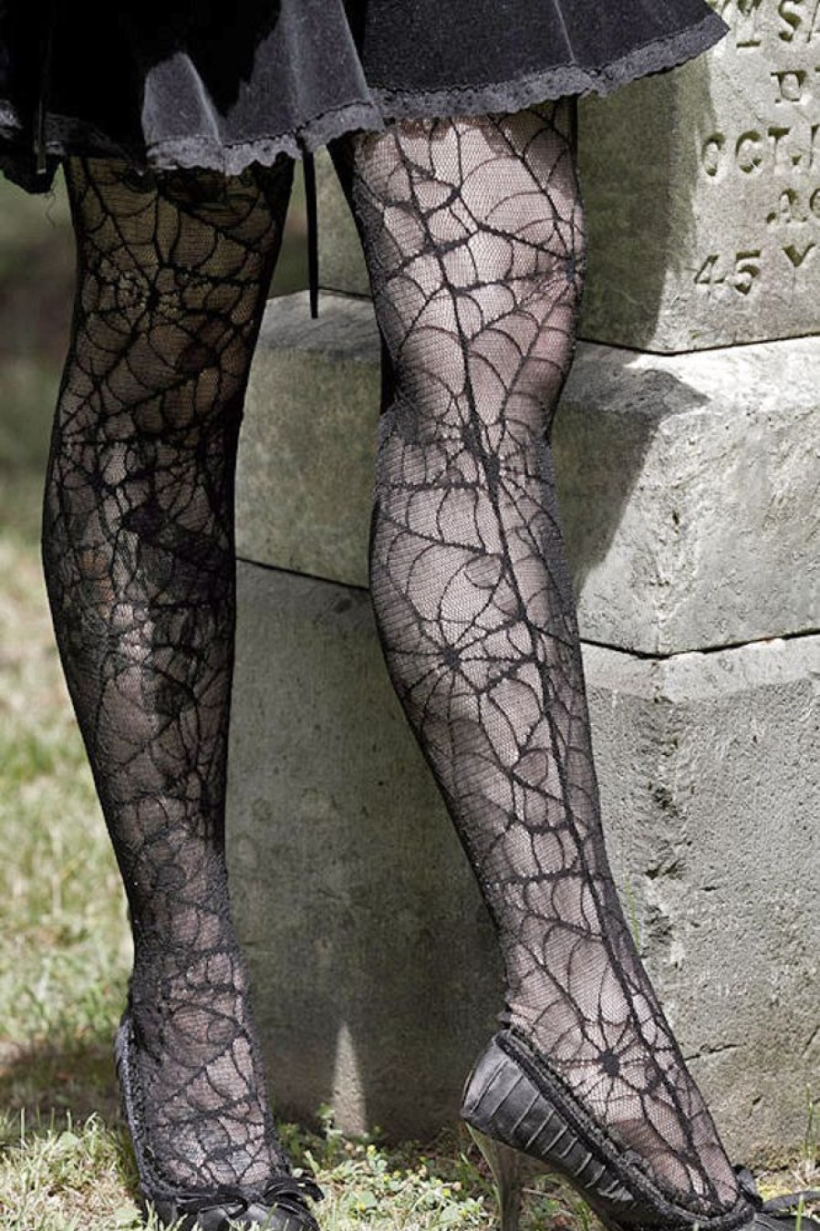 Tights & Leggings Leg Avenue Sheer To Waist Tights | Spider Lace Pantyhose