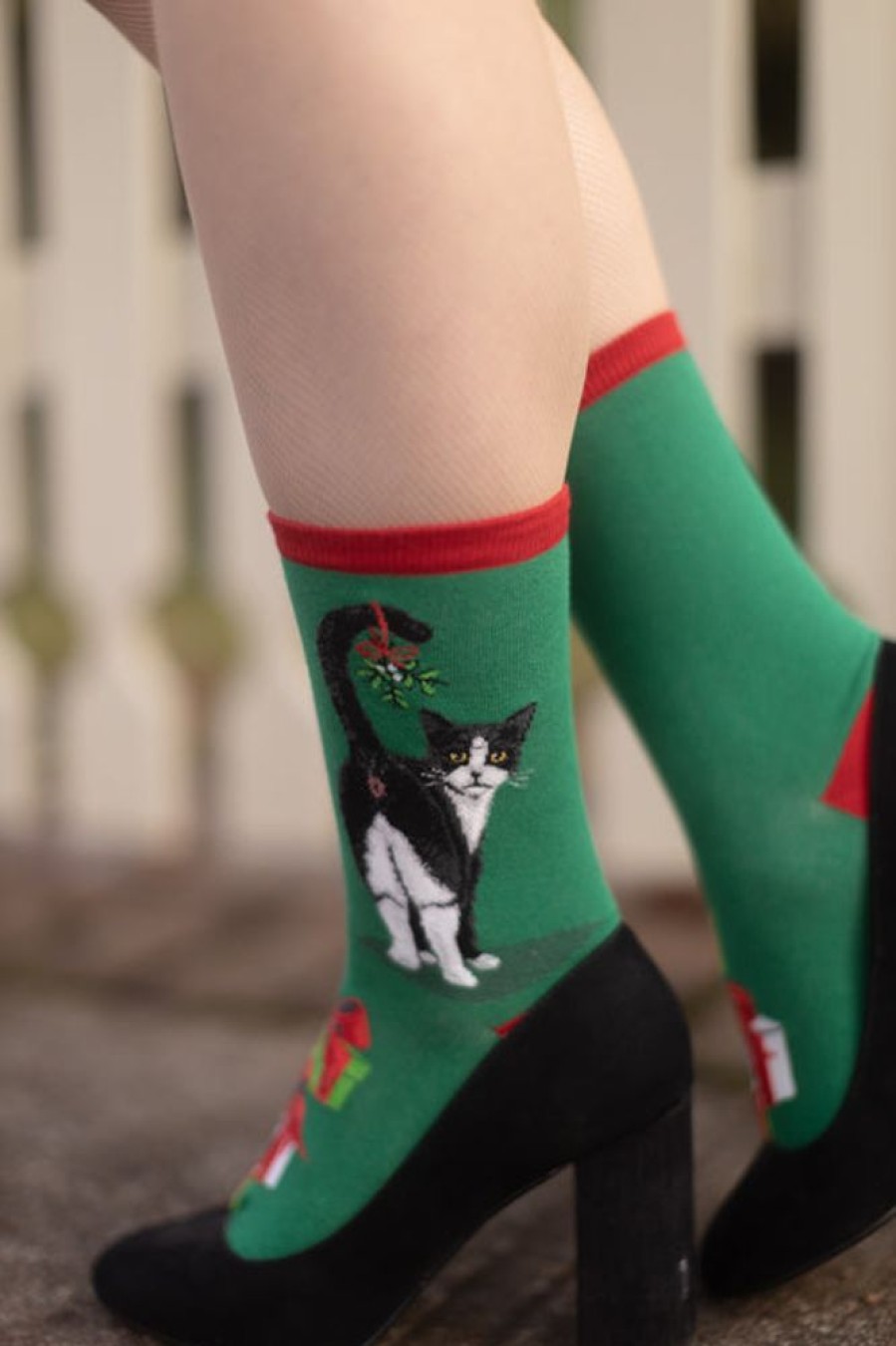 Socks Mod Sock Midcalves | Cat Butt Christmas Crew