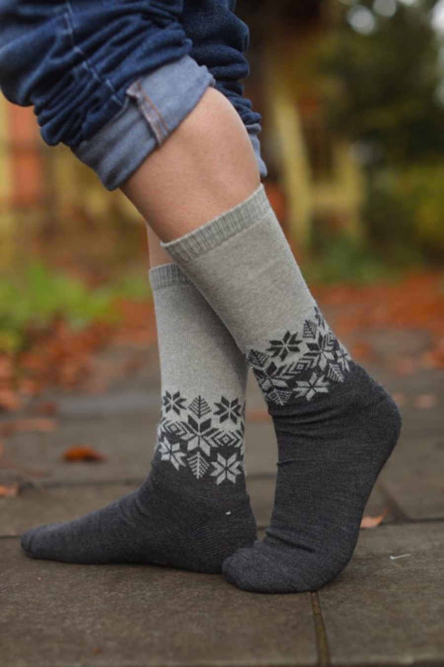 Socks b.ella Crew Socks | Roland Snowflake Crew