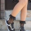 Socks Leg Avenue Anklets | Galaxy Net Anklet With Lace Top