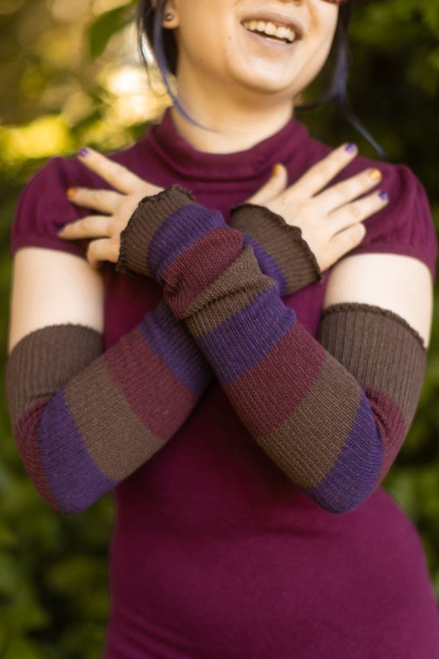 Accessories DreaM Stockings Arm Warmers | Berry Cobbler Stripes Warmers