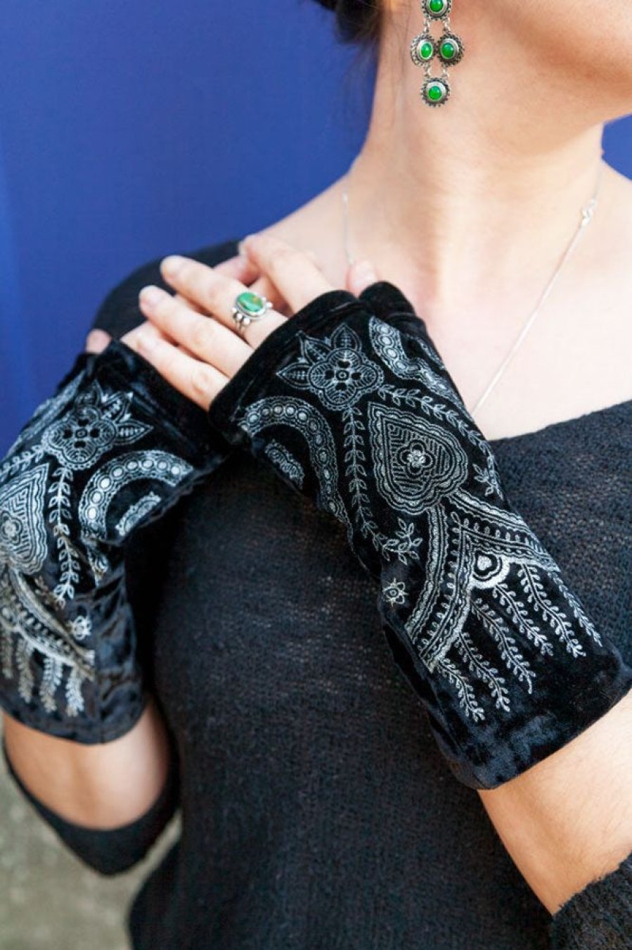 Accessories Polonova Arm Warmers | Polonova Longer Mehndi Hearts Arm Warmers