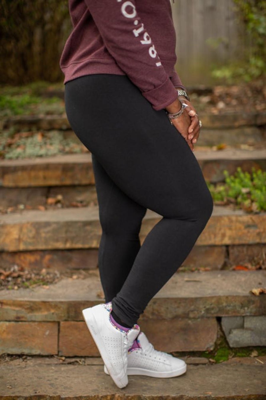 Plus Size K Bell Plus Size Leggings | K. Bell Solid Basic Leggings