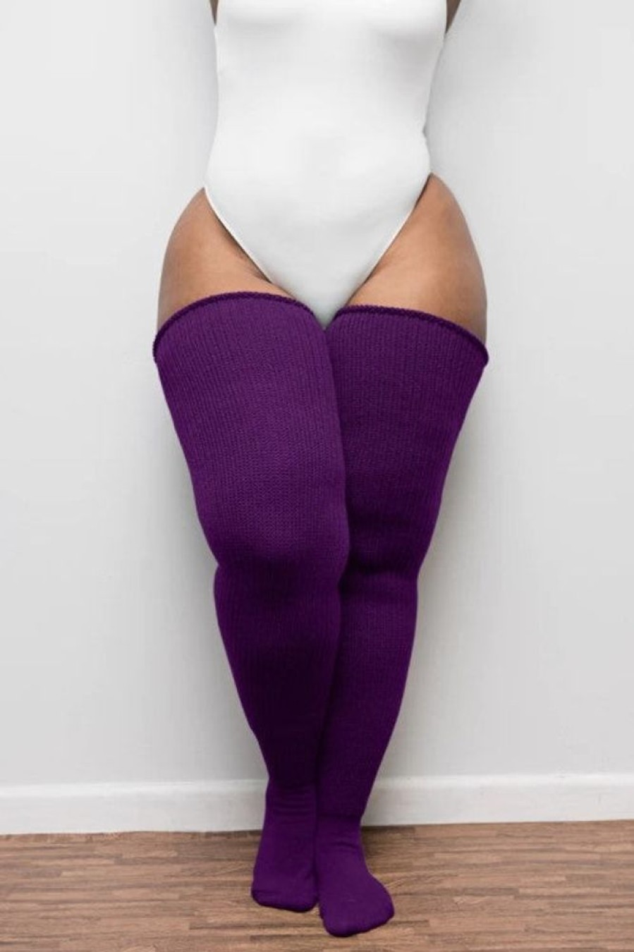 Socks Thunda Thighs Thigh Highs | Thunda Thighs Solid Thigh Highs