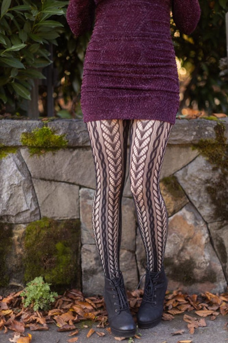 Tights & Leggings Killer Legs Sheer To Waist Tights | Braided Swirls Net Tights