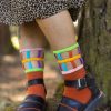 Socks Atypical Attire Crew Socks | Colorful Cuff 2-Piece Ankle Sock