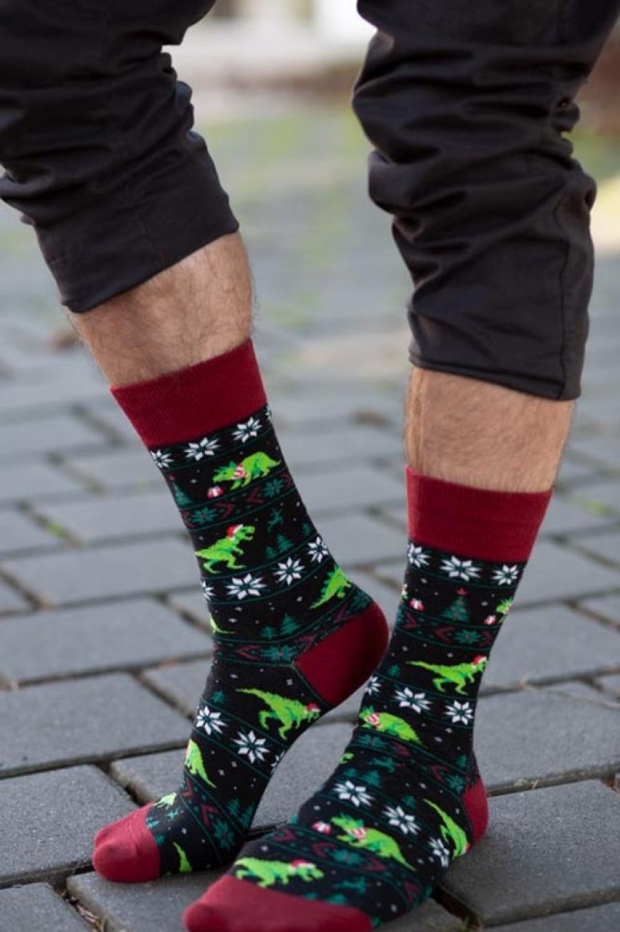 Socks Socksmith Crew Socks | Santasaurus Rex Crew