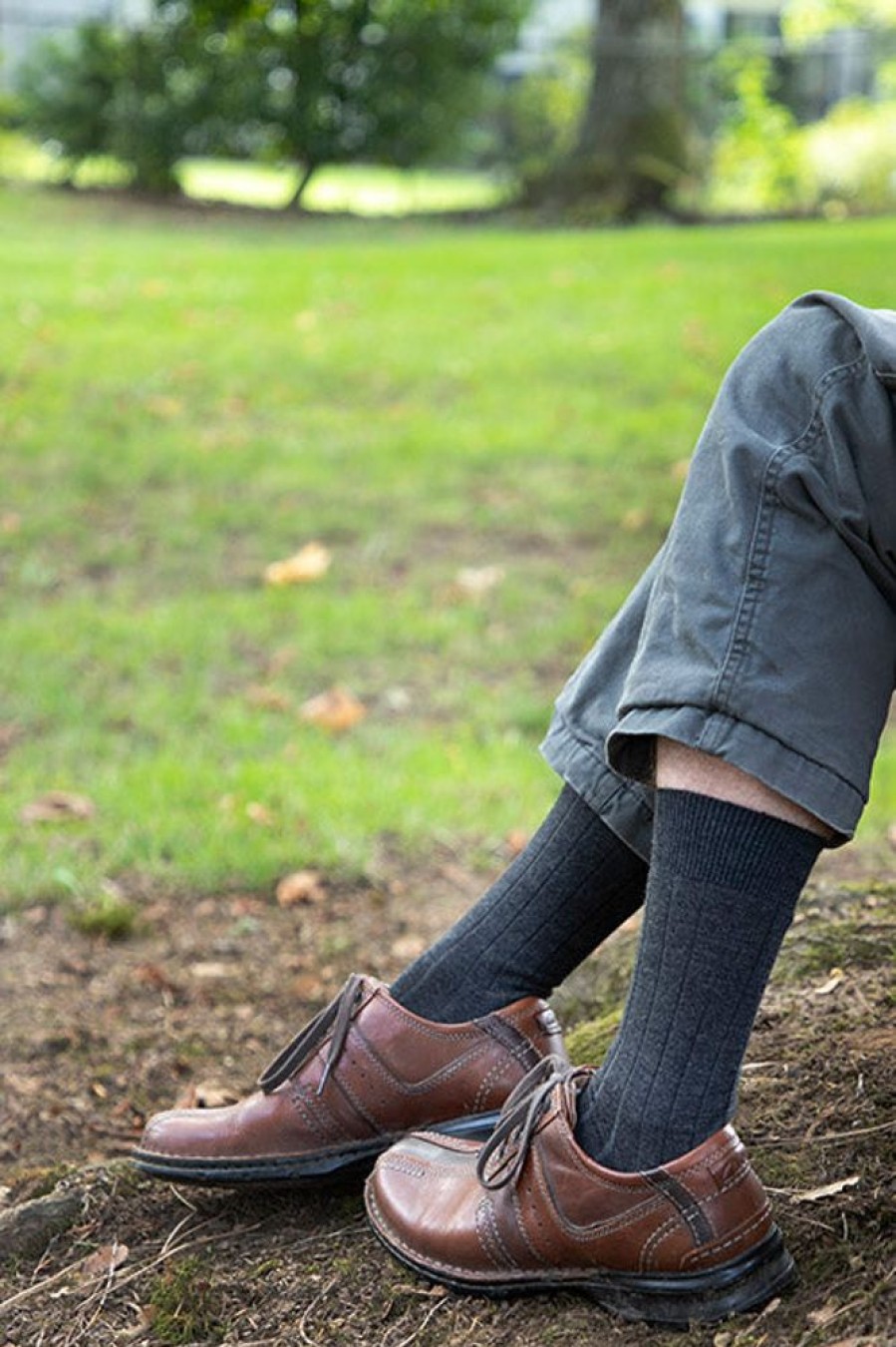 Socks Ozone Midcalves | Ribbed Wool Silk Crew