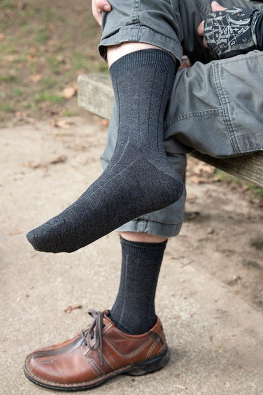 Socks Ozone Midcalves | Ribbed Wool Silk Crew