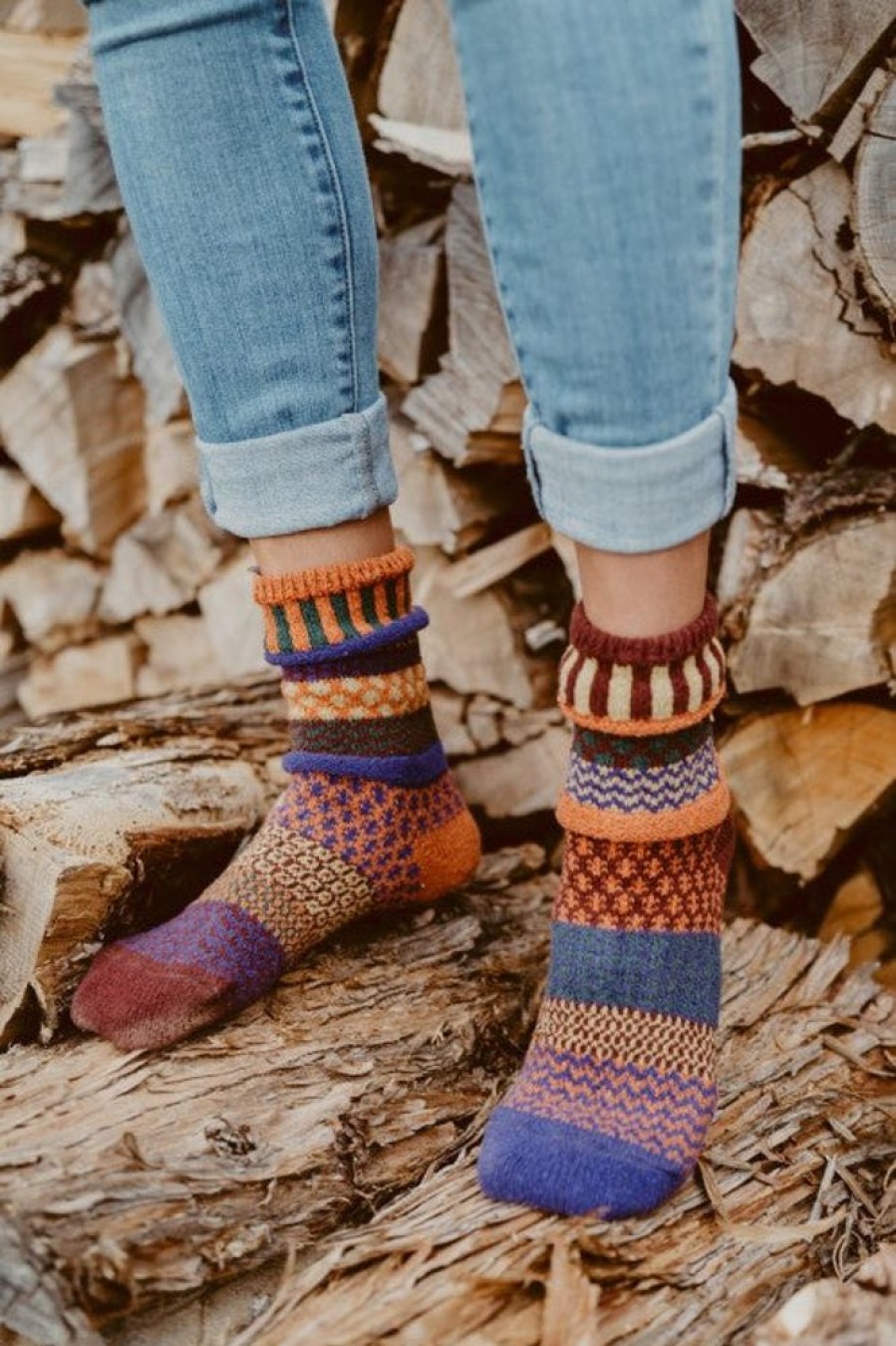 Socks Solmate Crew Socks | Fall Foliage Crew