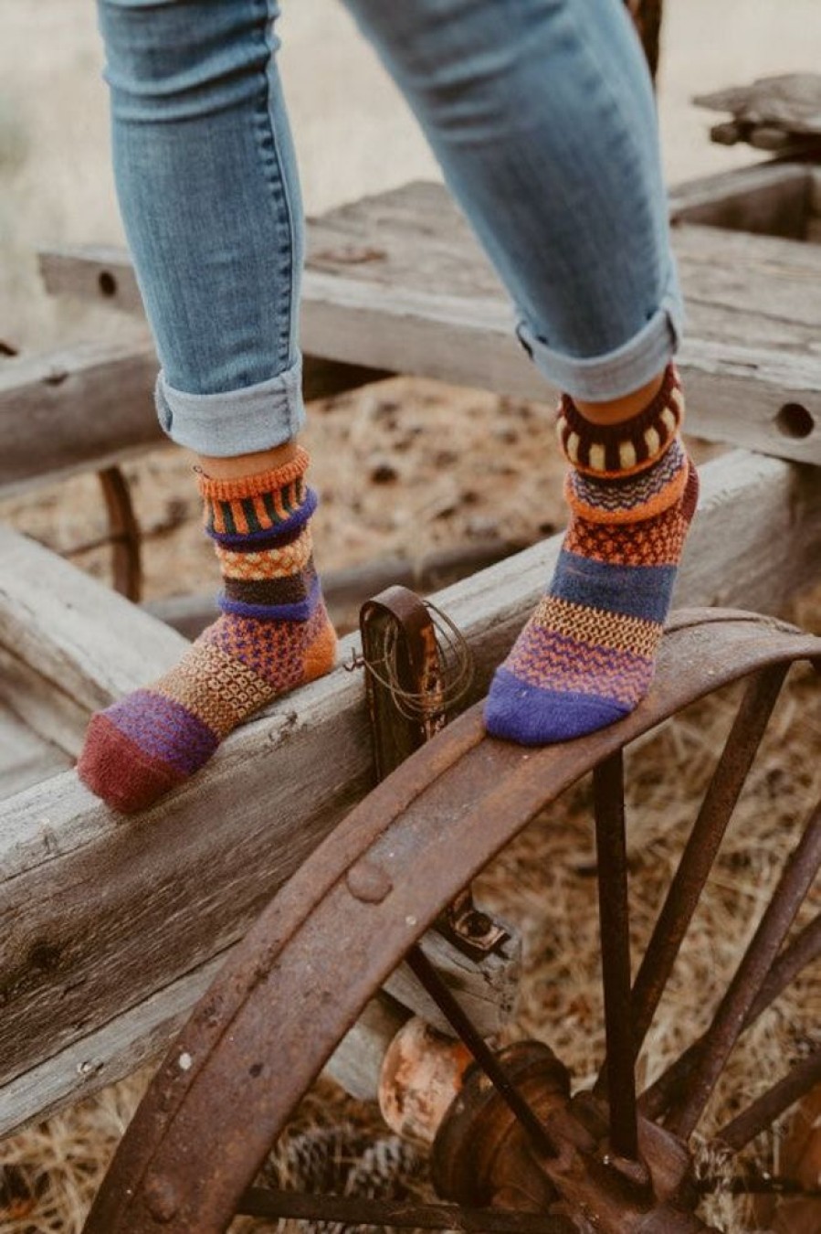 Socks Solmate Crew Socks | Fall Foliage Crew