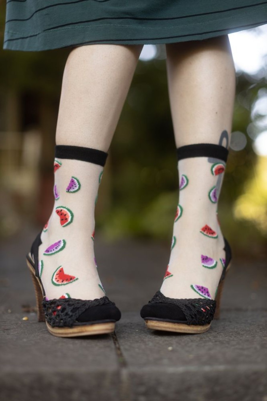 Socks Tabbisocks Crew Socks | Watermelon Clear Crew