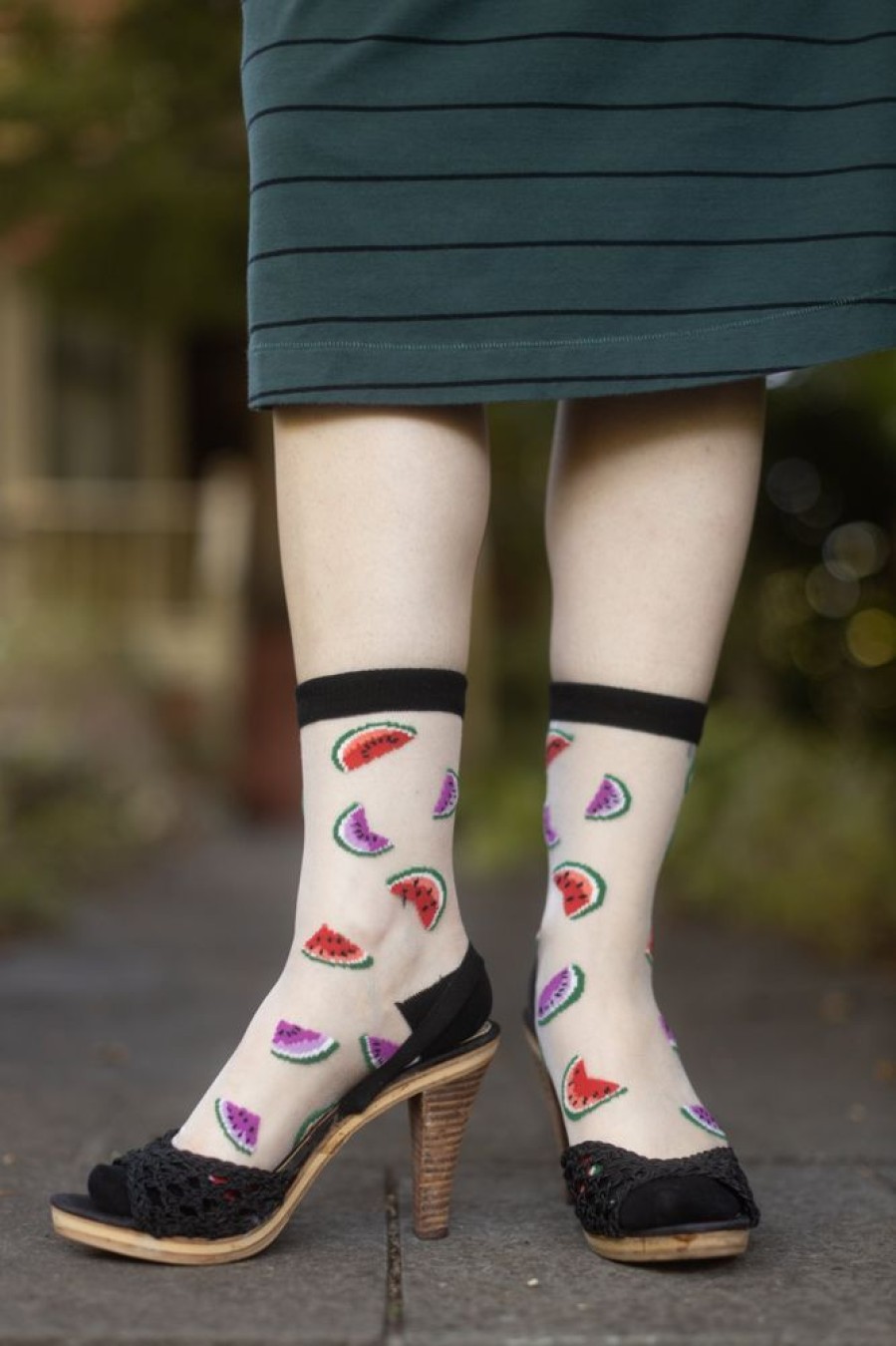 Socks Tabbisocks Crew Socks | Watermelon Clear Crew