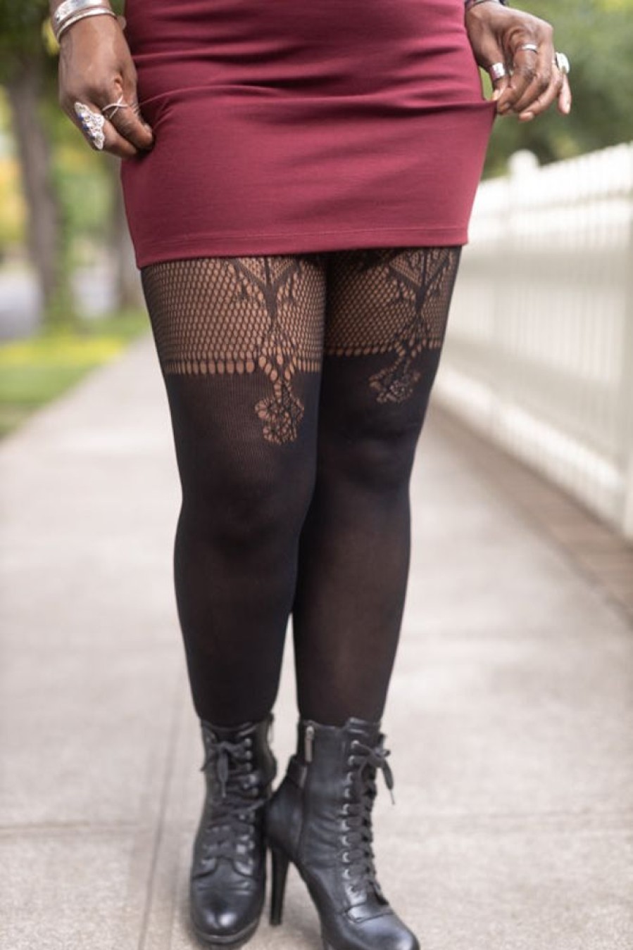 Plus Size Killer Legs Plus Size Tights | Plus Size Lace Black Out Net Tights