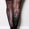 Plus Size Kix'ies Plus Size Thigh Highs | Lois Sheer Backseam Thigh High With Stay-Up Top