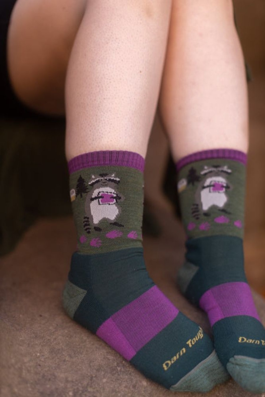 Socks Darn Tough Crew Socks | Raccoon Critter Club Hiking Micro Crew