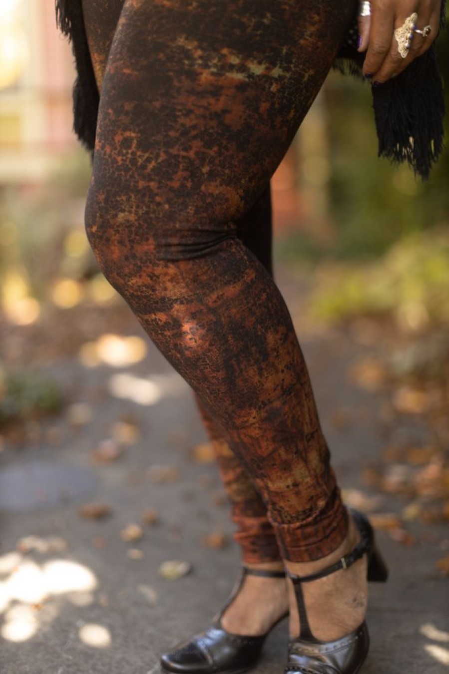 Tights & Leggings M. Rena Sheer To Waist Tights | Plus Size High Waisted Lava Print Leggings