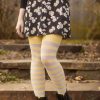 Plus Size Dreamer Socks Plus Size Thigh Highs | Extraordinary Gossamer Stripes Thigh High - Clearance Colors