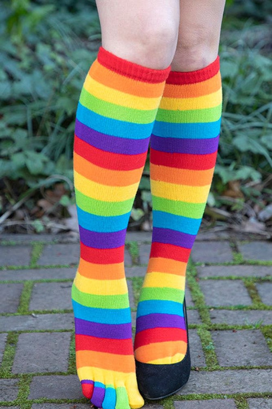 Socks Foot Traffic Toe Socks | Rainbow Toe Socks