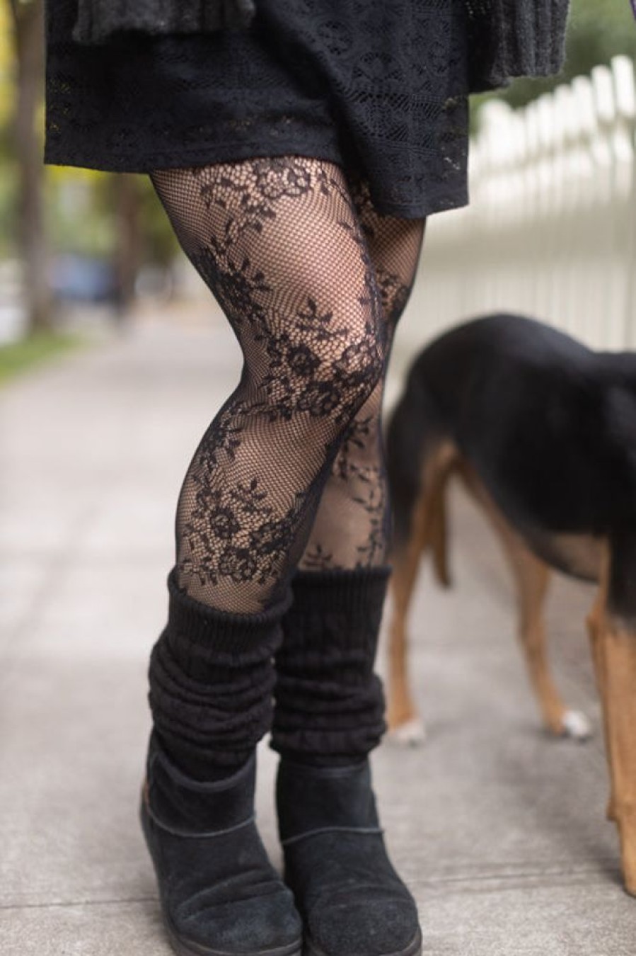 Tights & Leggings Killer Legs Sheer To Waist Tights | Delicate Floral Lace Net Tights