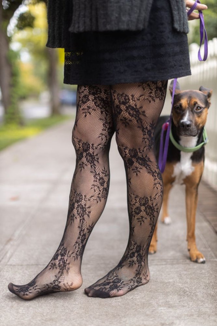 Tights & Leggings Killer Legs Sheer To Waist Tights | Delicate Floral Lace Net Tights