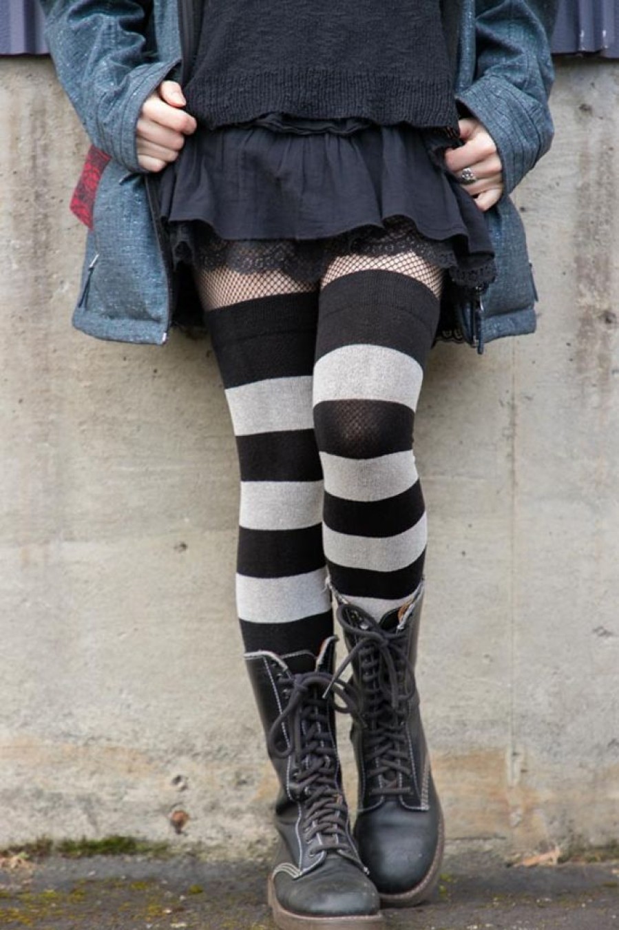 Socks Dreamer Socks Thigh Highs | Extraordinary Striped Thigh High Socks