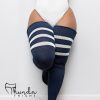 Plus Size Thunda Thighs Plus Size Thigh Highs | Thunda Thighs Top Stripe Thigh Highs