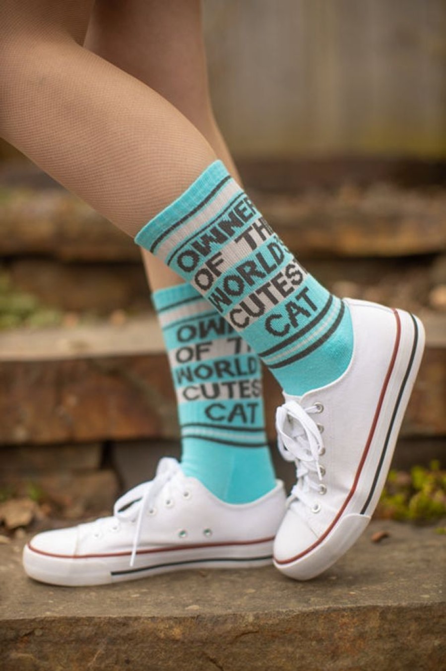 Socks Gumball Poodle Crew Socks | Owner Of The World'S Cutest Cat Crew