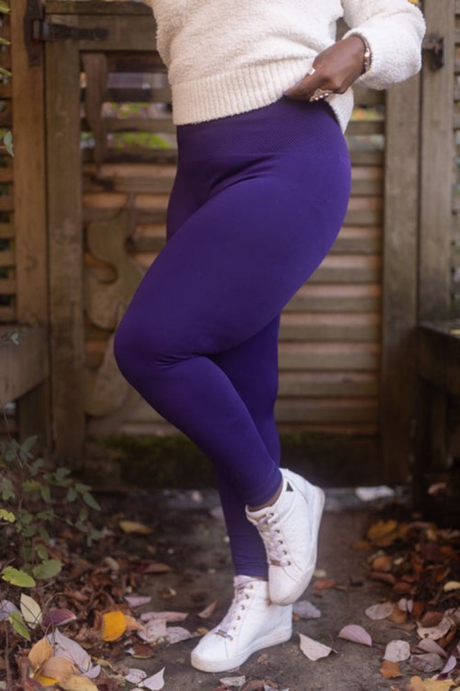 Plus Size Yelete Plus Size Leggings | Plus Size High Waisted Fleece Lined Leggings