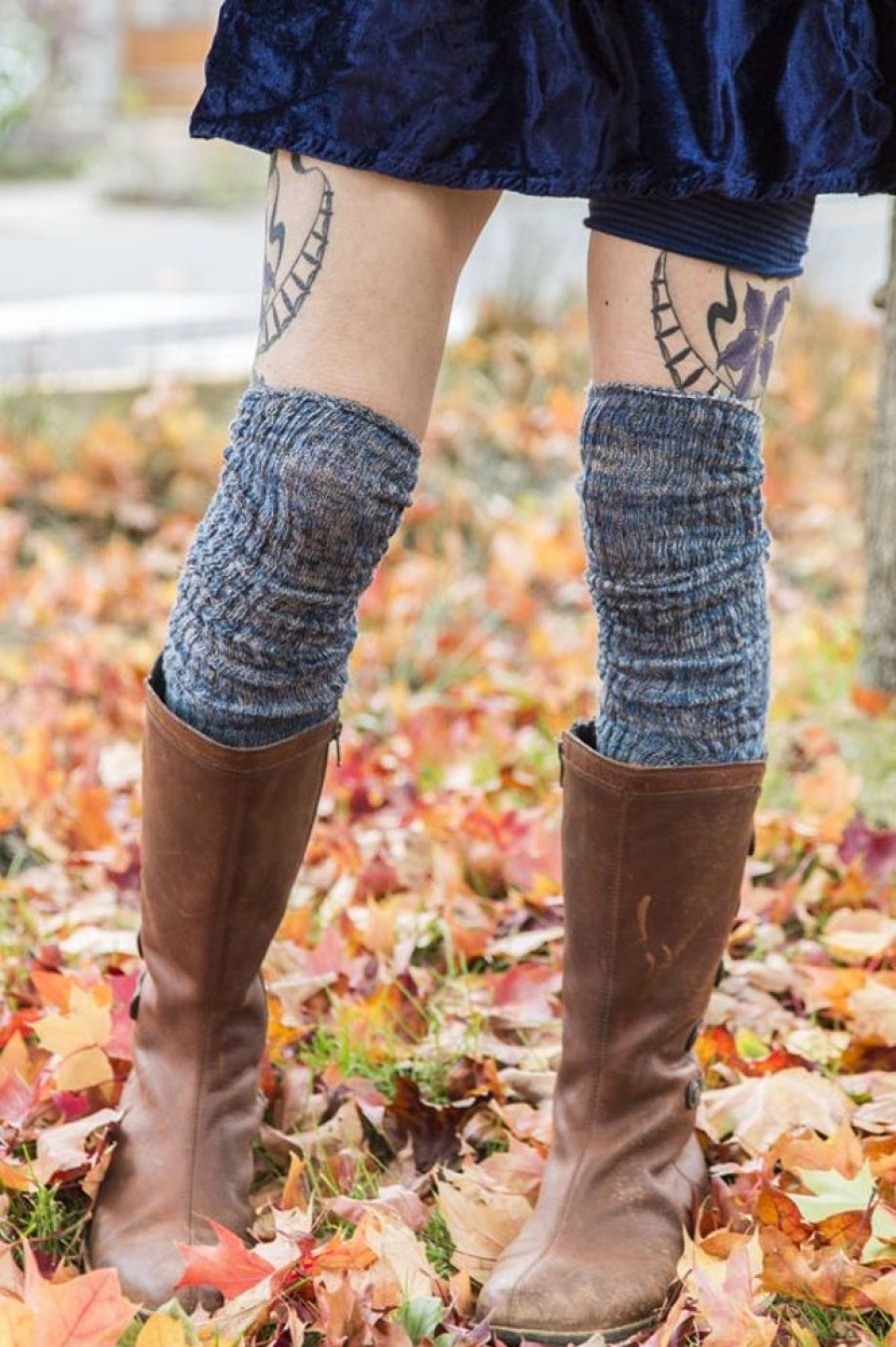 Socks Foot Traffic Over The Knee | Twisted Yarn Ribbed Over The Knee