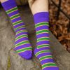 Plus Size Dreamer Socks Plus Size Crew Socks | Mardi Gras Krewe Socks