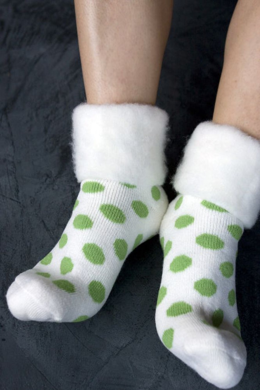 Socks Outer Gear Midcalves | New Zealand Bed Socks With Polka Dots