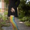 Socks Love Lite Precision Tie Dye Thigh Highs | Tie Dye Extraordinary Gradient Stripes Thigh High