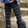 Plus Size Dreamer Socks Plus Size Knee Highs | Roll Top Striped Knee High Socks