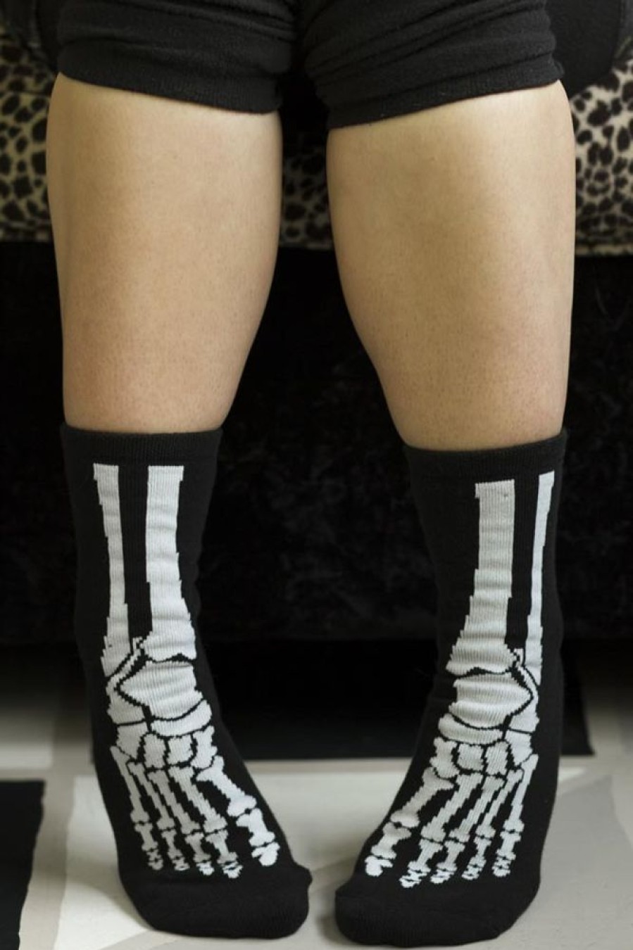 Socks Foot Traffic | Skeleton Bones Slipper Socks