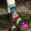 Plus Size Socksmith Plus Size Crew Socks | Laurel Burch Celestial Joy Crew