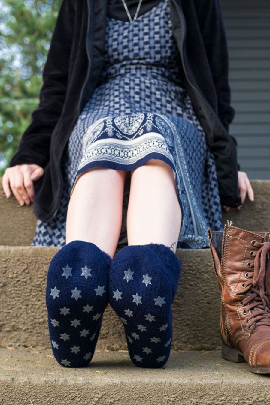 Socks Outer Gear Crew Socks | New Zealand Bed Socks With Star Treads