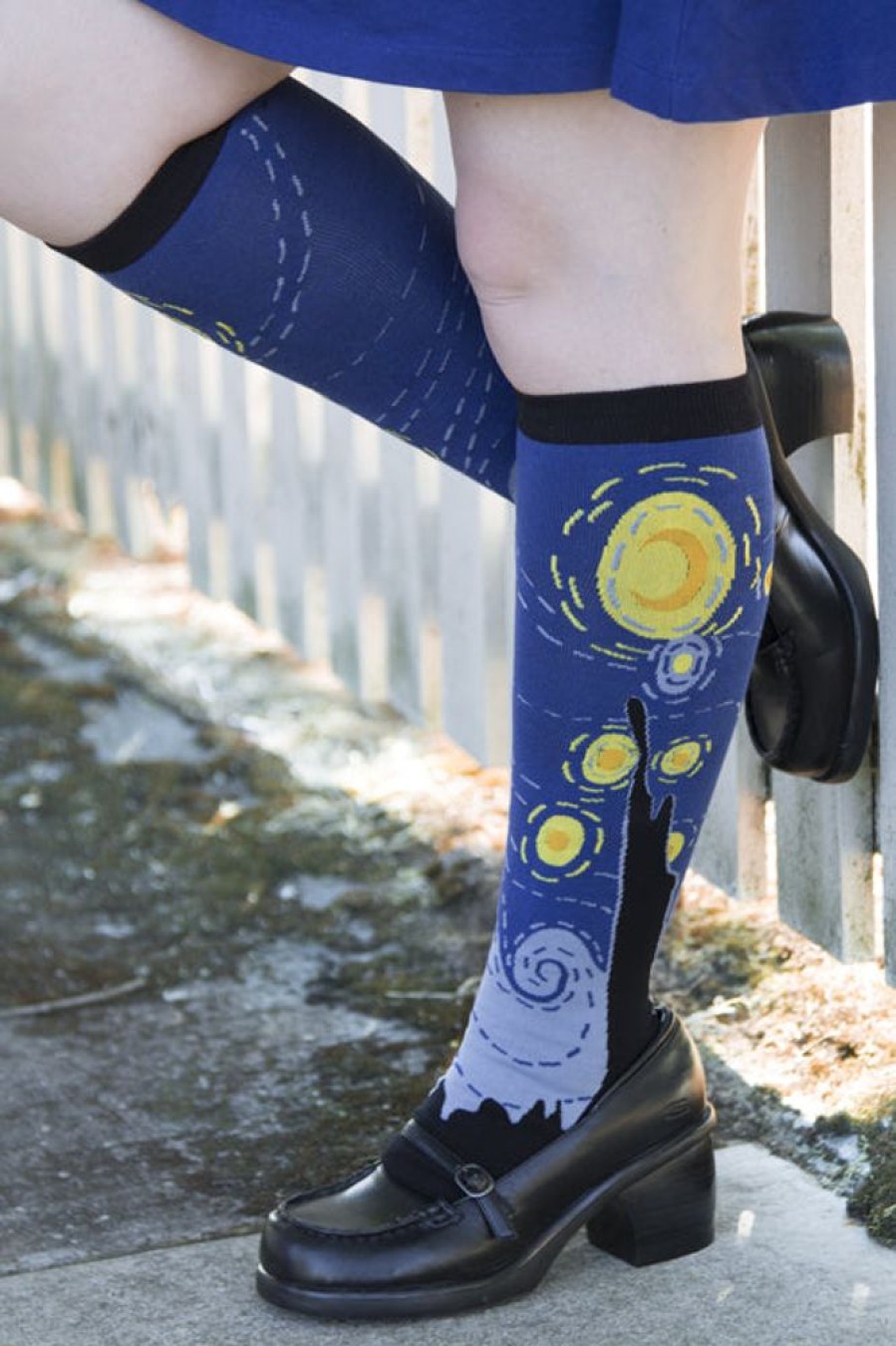 Plus Size Sock It To Me Plus Size Knee Highs | Starry Night Stretch It Knee High