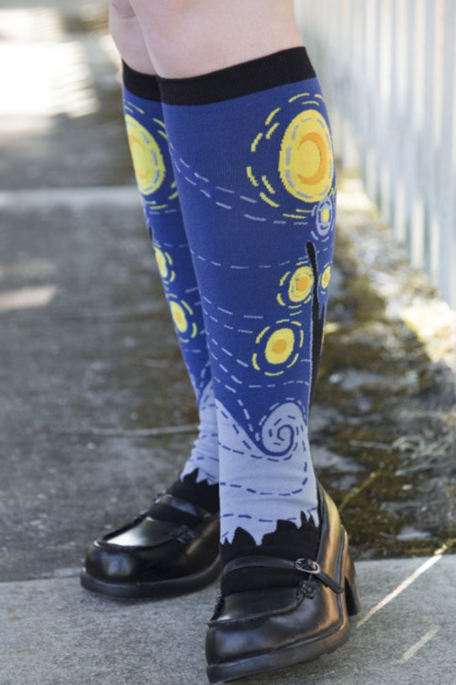 Plus Size Sock It To Me Plus Size Knee Highs | Starry Night Stretch It Knee High