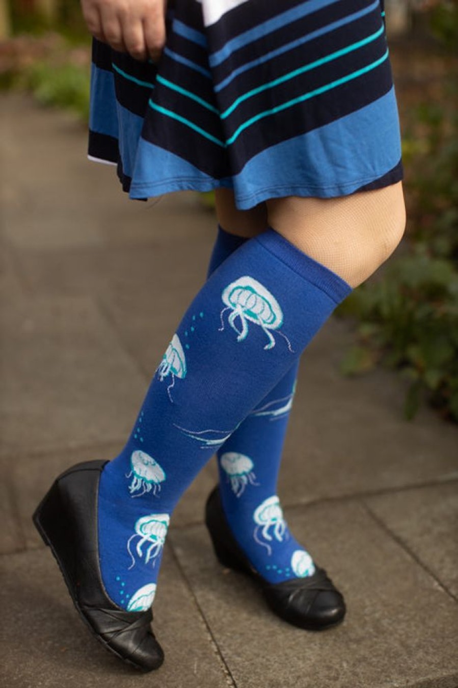 Plus Size Sock It To Me Plus Size Knee Highs | Nice To Sea You Glow In The Dark Stretch-It Knee High