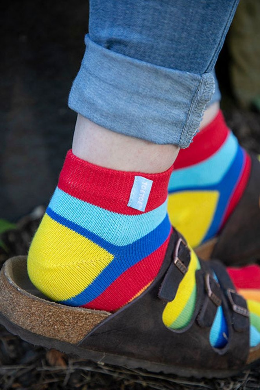 Socks ToeToe Anklets | Rainbow Striped Anklet Toe Socks