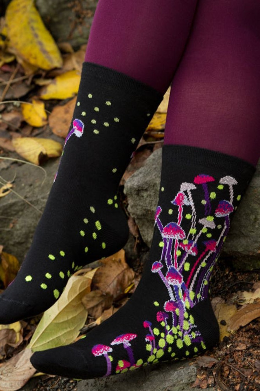 Socks Ozone Crew Socks | Bioluminescent Spores Crew