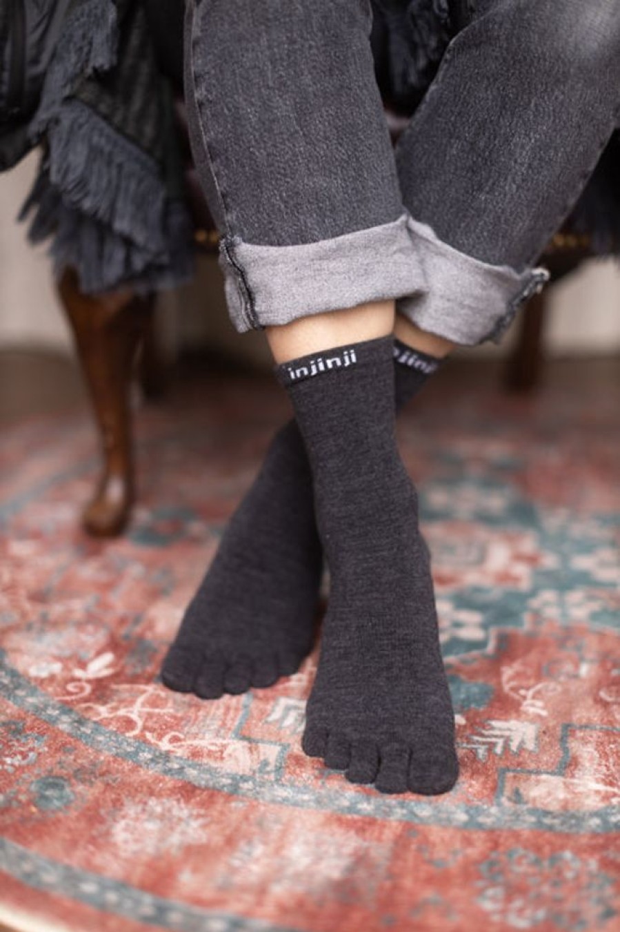 Socks Injinji Toe Socks | Basic Wool Liner Crew Toe Socks