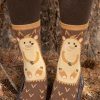 Socks Foot Traffic Crew Socks | Hedgehog Slipper Socks