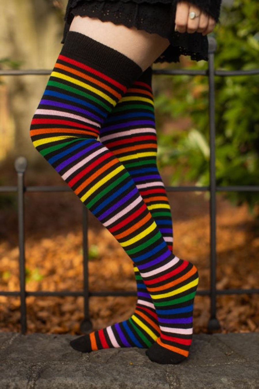 Socks Dreamer Socks Thigh Highs | Rainbow Brights Thigh High Socks